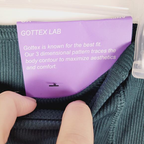 New X By Gottex Womens Premium Brushed Green Slimming Full Length Leggings - Picture 4 of 11